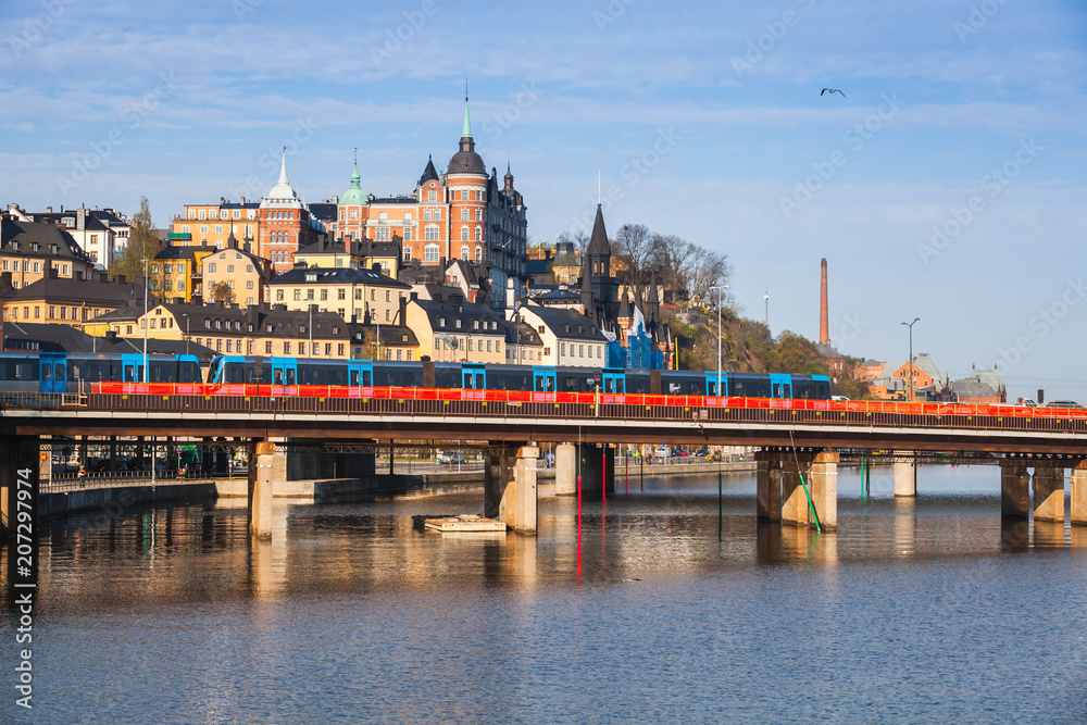 Fototapeta premium Cityscape of Sodermalm. Stockholm, Sweden