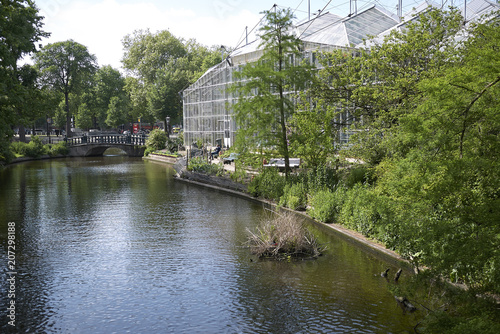 Canvas Print Amsterdam, Netherlands - May 17, 2018: View of amsterdam botanical garden