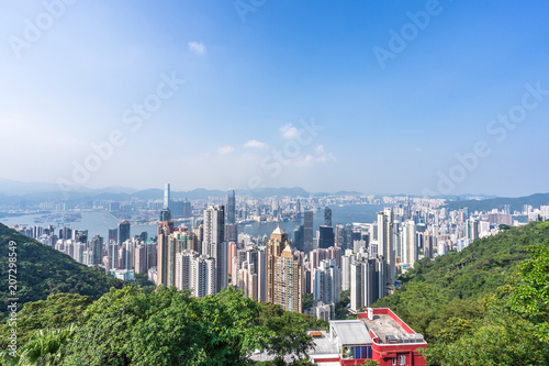Photography panoramic city skyline