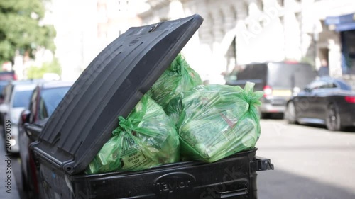 Over filled bin in London