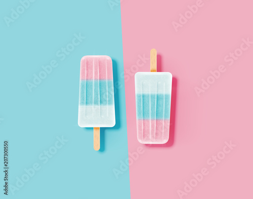 Realistic clean and pastel icecream, vector illustration