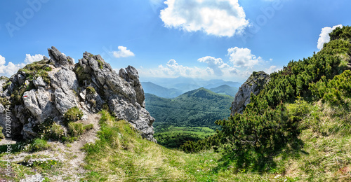 The rocks in Rozsutec hill in The Vratna valley
