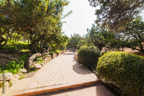 walk path with stairs in Porto Cervo