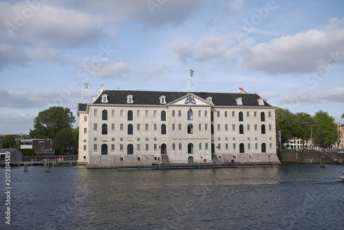 Amsterdam, Netherlands - May 17, 2018: view of Het Scheepvaartmuseum (Maritime museum) photo