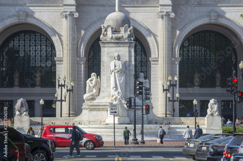 Statue of Christopher Columbus at the Union Station in Washington, DC. photo