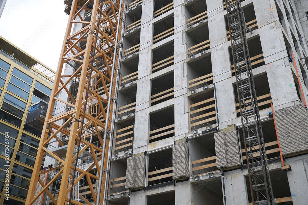 Eindhoven, Netherlands - May 16, 2018 : Construction site in Eindhoven