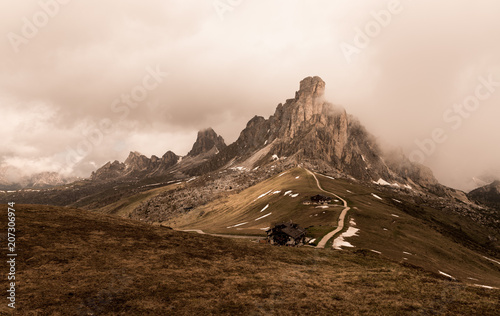 Monte Gusela Passo Giau Cortina d'Ampezzo Italy Nightscape photo