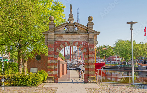 Fotobehang Emden - Hafen - Nordertor