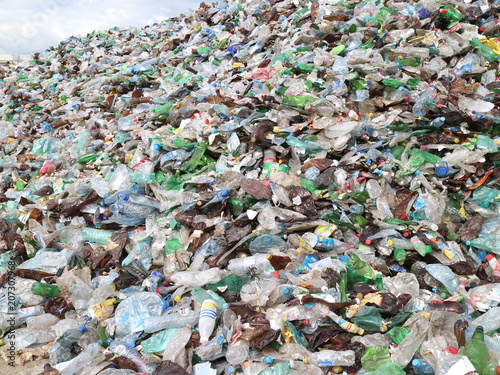 sorted waste, plastic bottles
