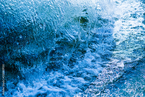 Water recycling on treatment station closeup