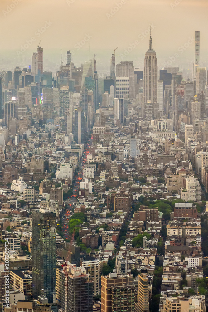 Fototapeta premium Manhattan Nowy Jork z empire state building