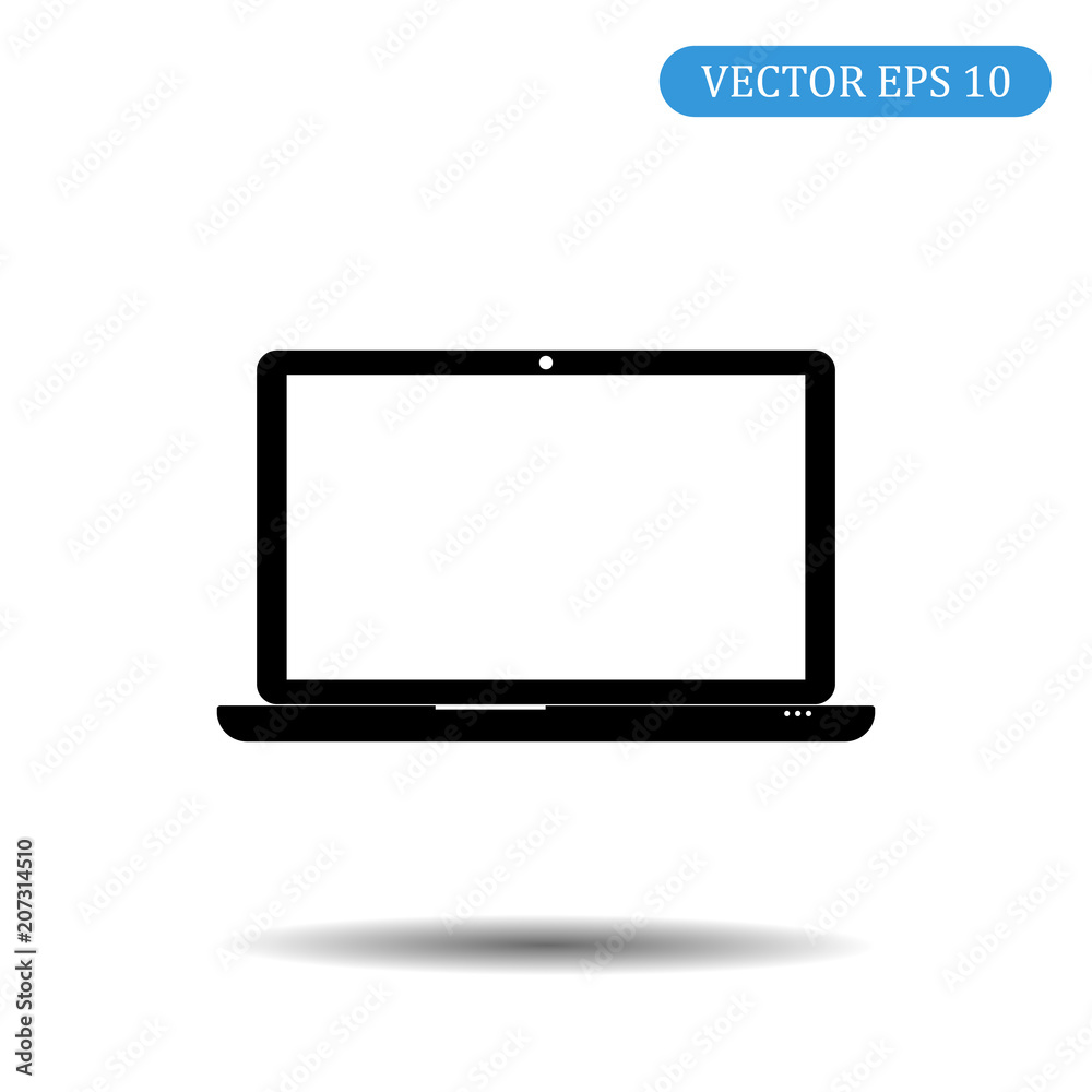 Laptop icon. Vector illustration eps 10