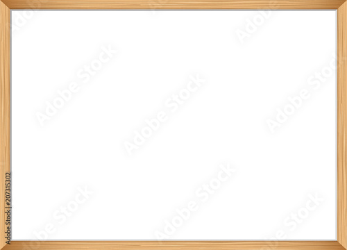 Blank wooden frame. Vector template