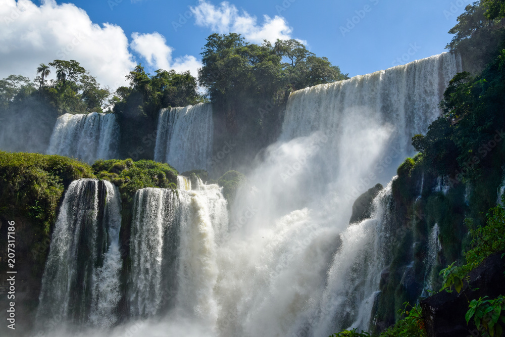 Detailed view of the Iguazu falls (Argentina)