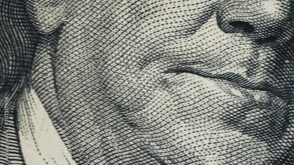 One hundred dollar bill close up