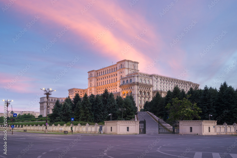 The Palace of the Parliament, Bucharest, Romania.
