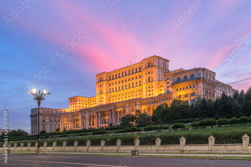 The Palace of the Parliament, Bucharest, Romania. 