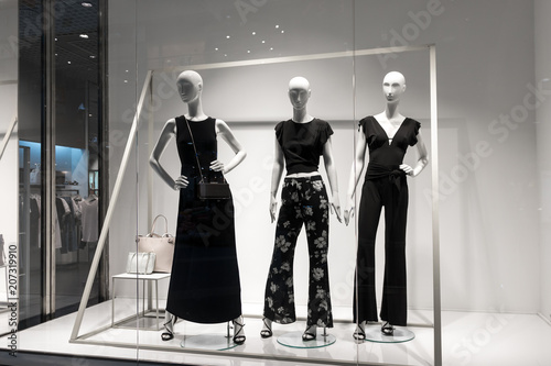 mannequins stand in the store