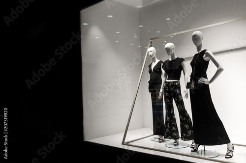 mannequins stand in the store