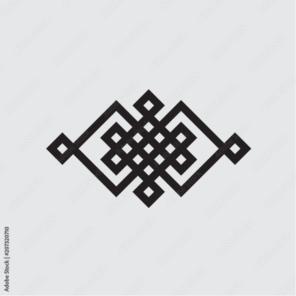 Celtic knot vector illustration black and white, isolated Stock Vector ...