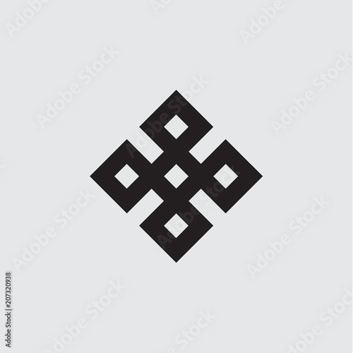 Celtic knot vector illustration black and white, isolated
