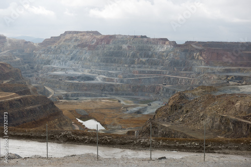 Open pit mining in Cerro Colorado, Riotinto, Huelva, Spain