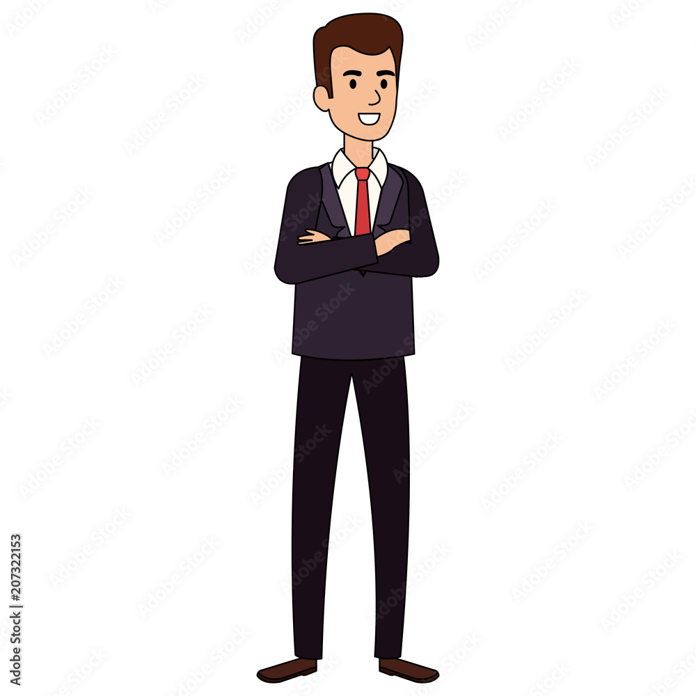 businessman avatar character icon vector illustration design