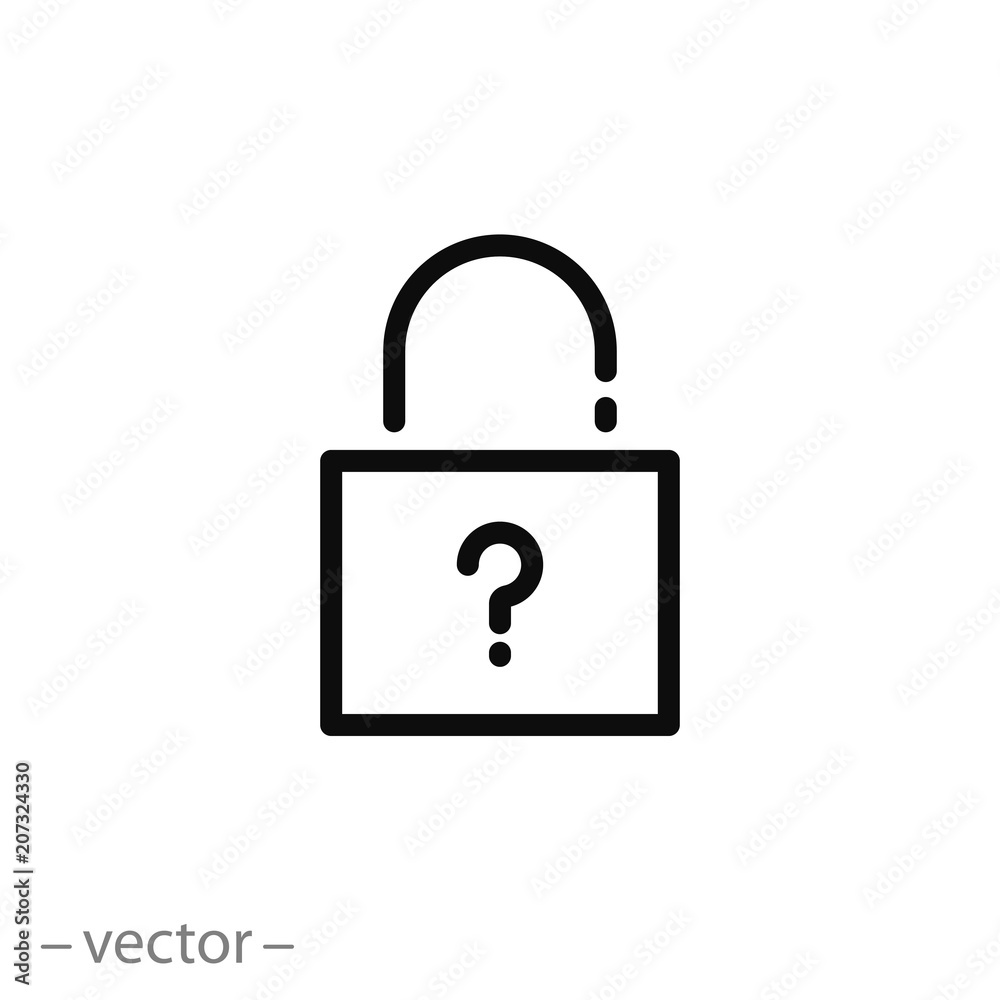 Lock line icon - vector illustration eps10 Lock line icon - vector illustration eps10