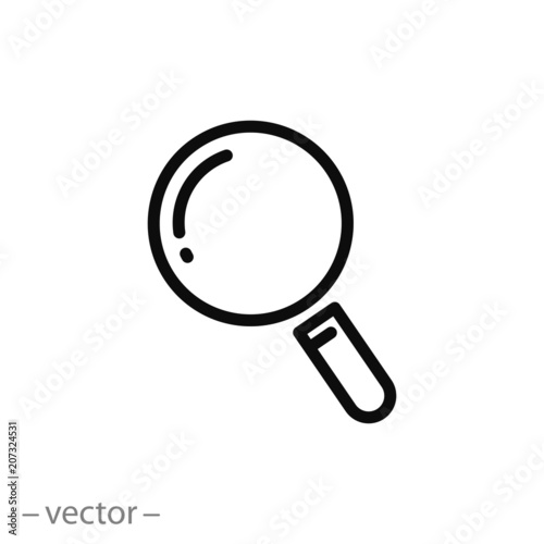magnifier line icon - vector illustration eps10