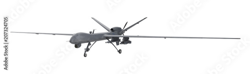 Fototapeta Naklejka Na Ścianę i Meble -  Drone - Unmanned military aircraft isolated on white background