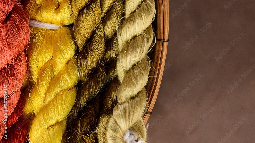 Colorful Of Silk Yarn For Ready To Weaving Stock Photo, Picture and Royalty  Free Image. Image 124520093.