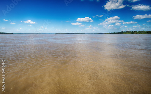 Panoramic view over the Amazon river near Iquitos