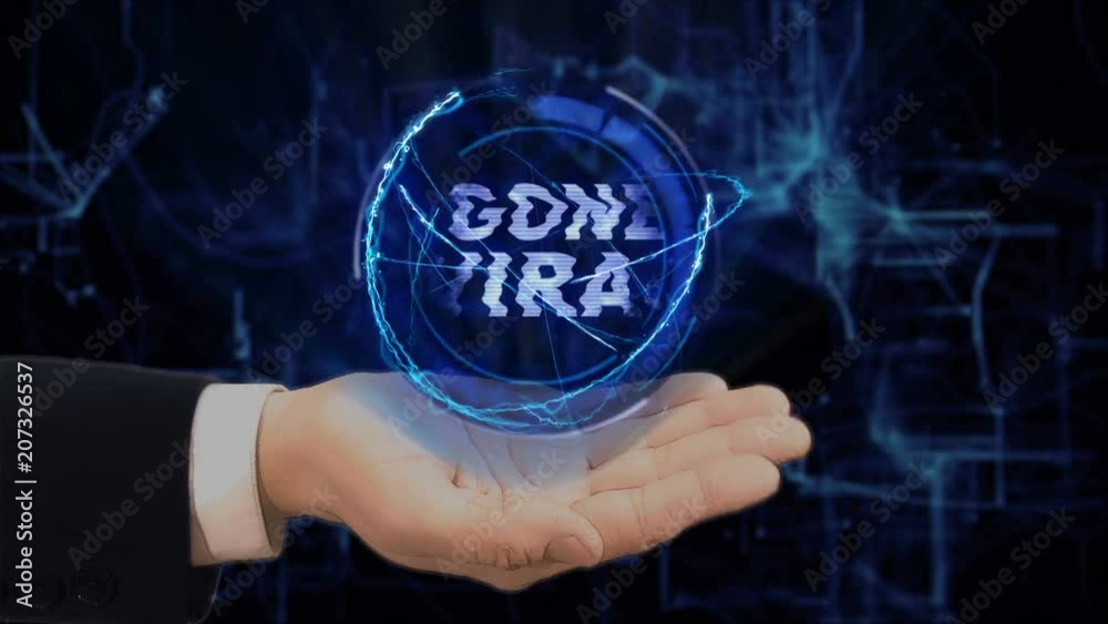 Painted hand shows concept hologram Gone Viral on his hand. Drawn man in business suit with future technology screen and modern cosmic background Painted hand shows concept hologram Gone Viral on his hand. Drawn man in business suit with future technology screen and modern cosmic background
