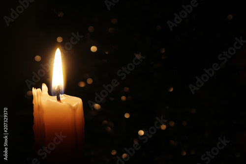 Fotografie, Obraz Candles Burning at Night