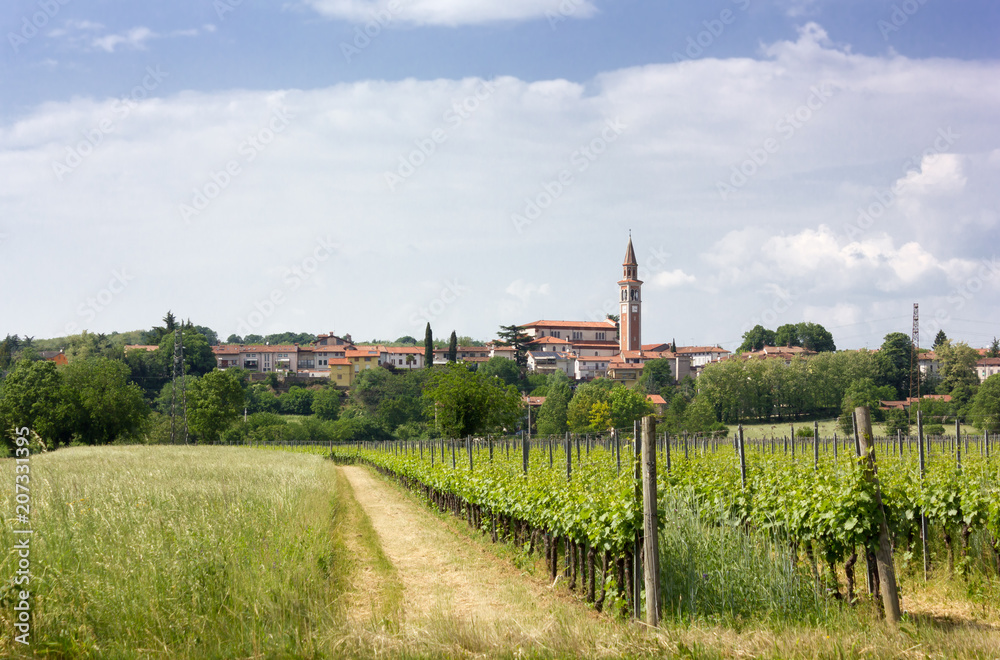 Village of Lucinico near Gorizia, Italy, in Springtime Village of Lucinico near Gorizia, Italy, in Springtime