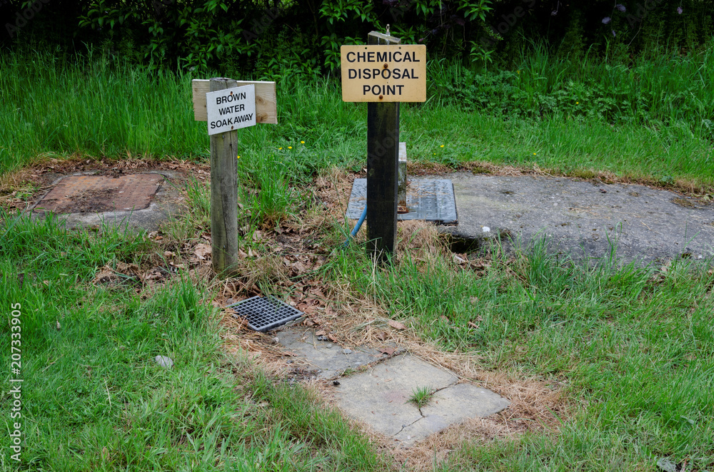 Campsite toilet emptying station Campsite toilet emptying station