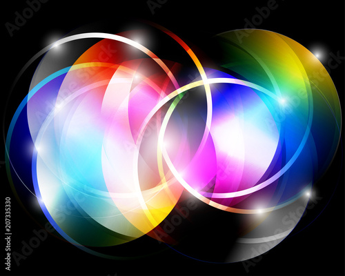 Abstract vector background composed of simple elements