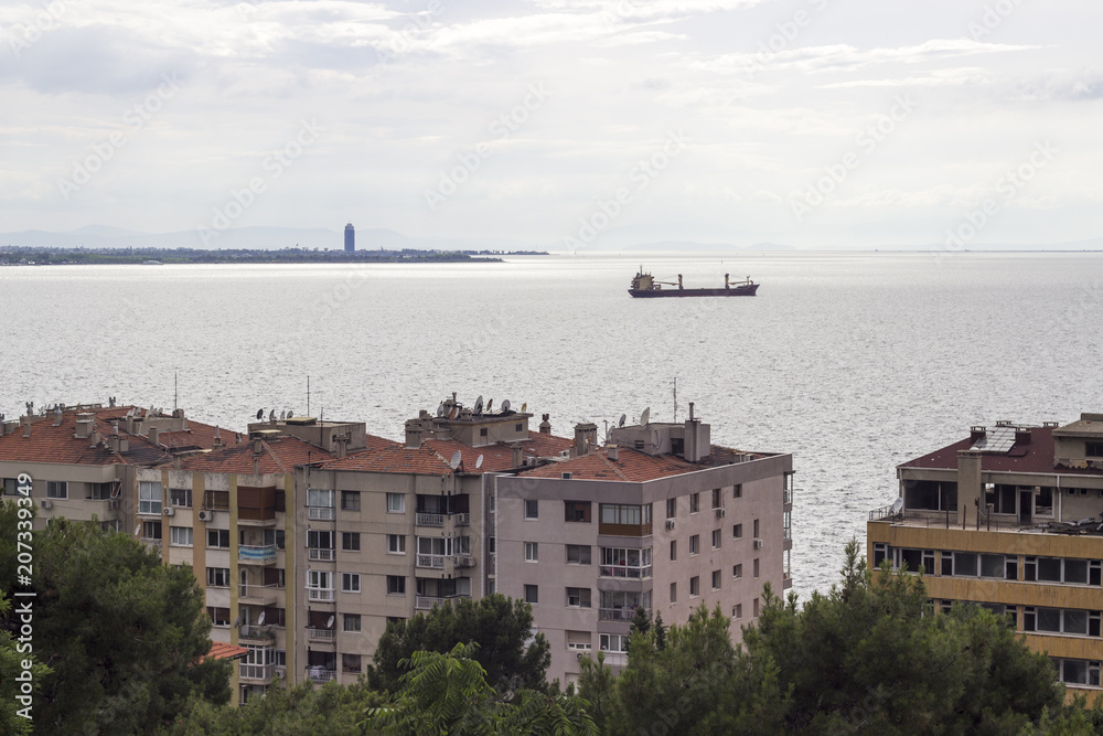 view of city gulf of Izmir