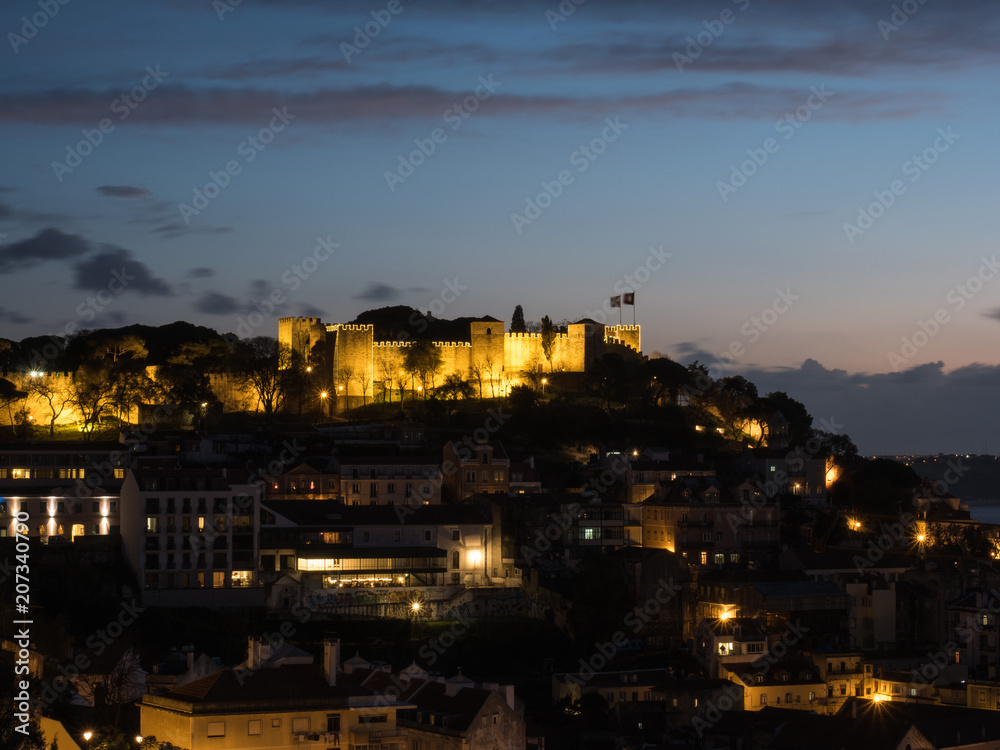 Castelo de São Jorge at dusk