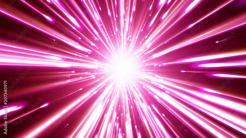 3D rendering light tunnel. Bright lines quickly move away from us 3D rendering light tunnel. Bright lines quickly move away from us