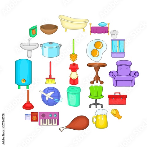 Community icons set. Cartoon set of 25 community vector icons for web isolated on white background