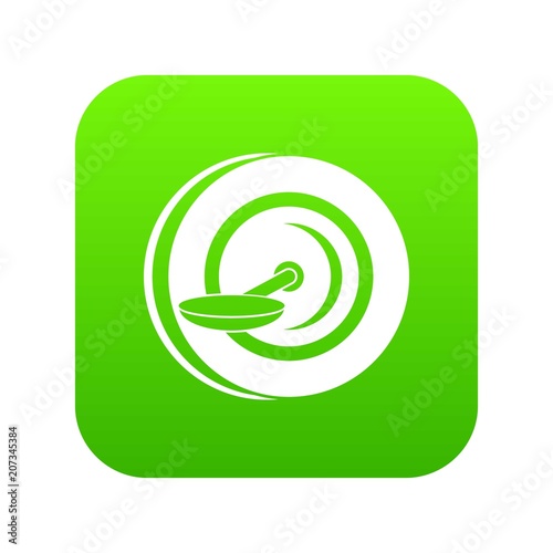 Self balancing wheel icon digital green for any design isolated on white vector illustration