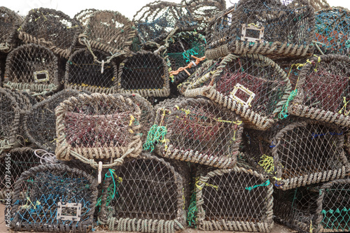lots of lobster cages