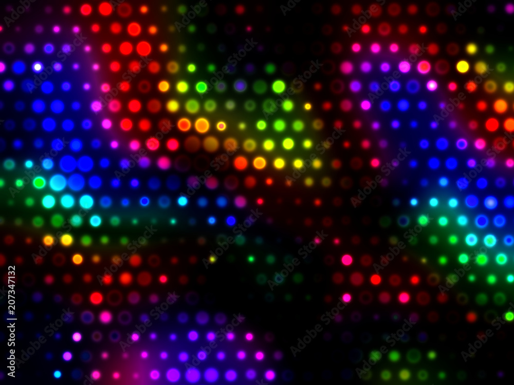 Obraz premium Bright Romantic Spotlight Lights Background - Disco Party LED Projector Light Design 