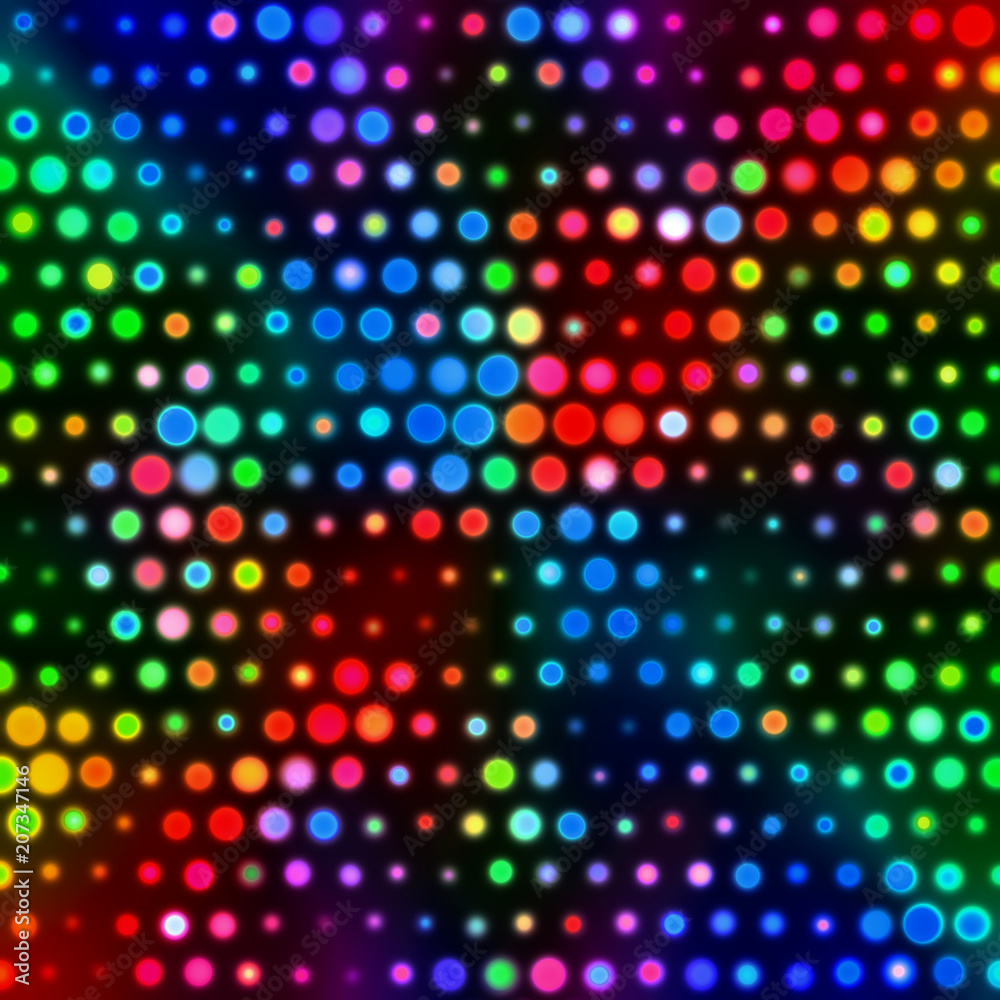 Obraz premium Bright Romantic Spotlight Lights Background - Disco Party LED Projector Light Design 