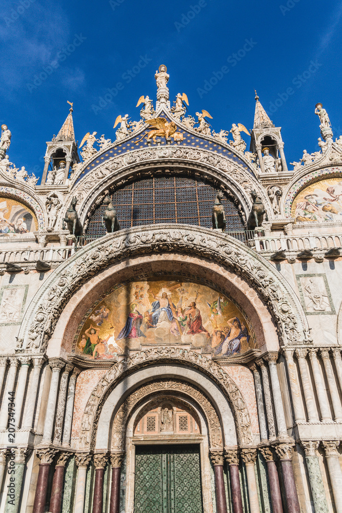 Beautiful Details Over Saint Marks Basilica Vertical