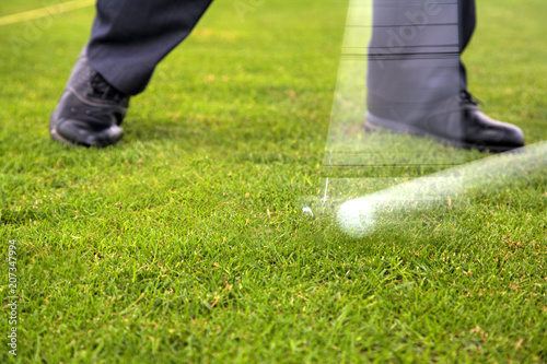 Arc of the golf club