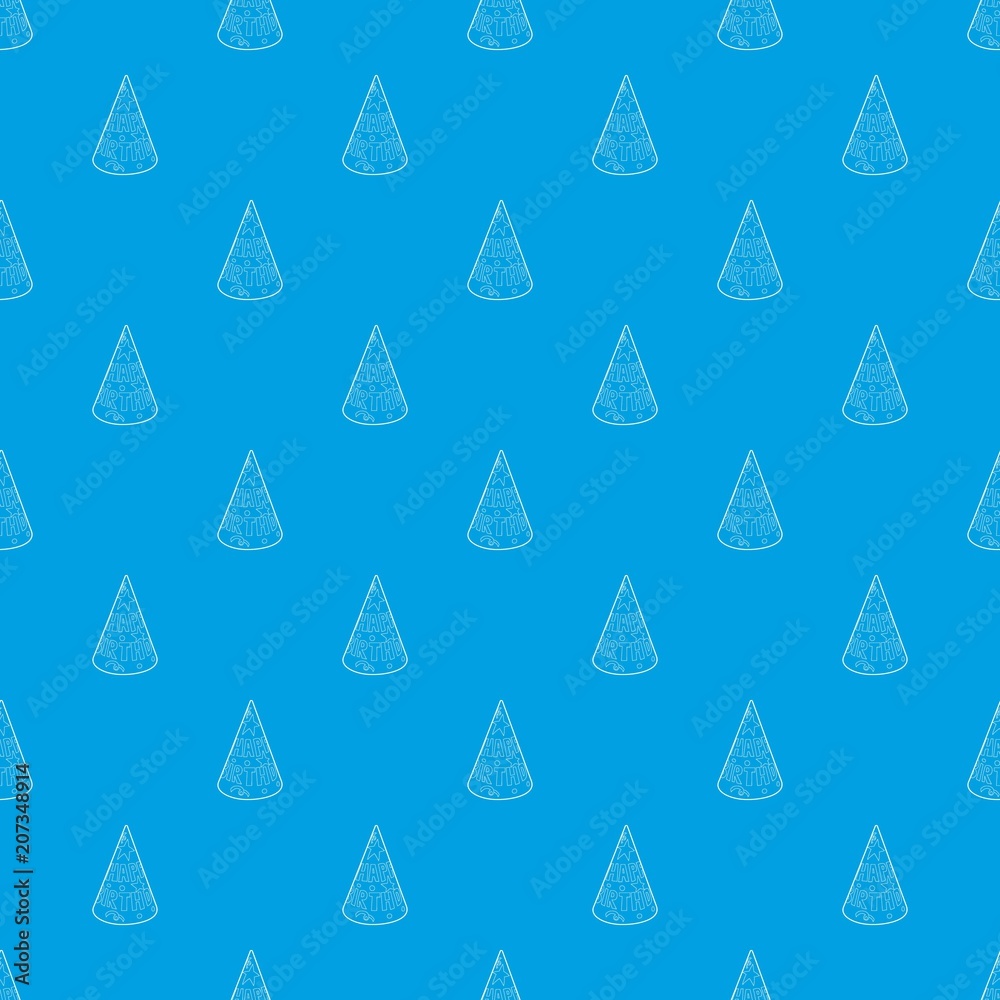 Cap pattern vector seamless blue repeat for any use Cap pattern vector seamless blue repeat for any use
