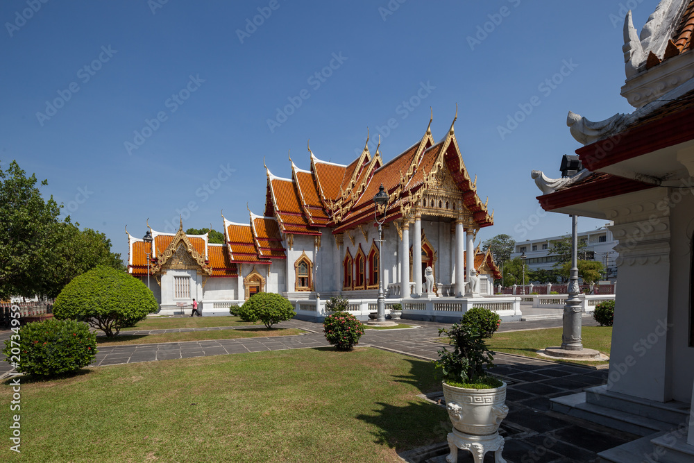 Wat Benchamabophit, also known as the marble temple in Bangkok, Thailand Wat Benchamabophit, also known as the marble temple in Bangkok, Thailand