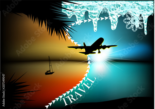 abstract travel concept